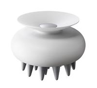 Large Suction Cup Scalp Massager - Professional Premium Hair Head Easy Storage Shower Brush Comb Care Tool for Women Relaxation Stress Relief Wet Dry Use Soft Silicone Bristles Manual Handheld Anti-Sl