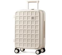 Large Suitcase 26 Inch Carry on Suitcase 46x27.5x66cm Hard Shell Suitcase with TSA Lock and Double Spinner Wheels, Travel Suitcase for Holiday 7+ Days, 83.5L Check in Luggage (Coconut White)