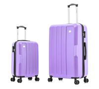 Large Suitcase + Cabin Suitcase Set 2pcs Luggage Set Hard Shell Luggage 4 Wheel Lightweight Luggage with 3 Digit Combination Lock Travel Case Check in