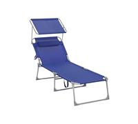 Large Sun Lounger, Blue