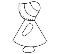 Large Sunbonnet Sue Quilting Stencil