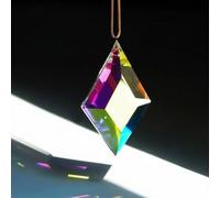Large Suncatchers Crystal Prisms,Hanging Sun Catcher With Glass Prism, Rainbow Maker for Window, Garden Fantasy Aesthetic Home Decor, Christmas Day Party Wedding Decoration