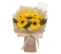 Large Sunflower Bouquet Gift Set With Soap Petals & Card