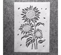 Large Sunflower Painting Stencils,Reusable Flower Stencils Painting Crafts Templates Drawing Stencil for Painting on Wood, Wall,Canvas Furniture(11.4x8.26 Inch)