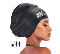 Large Swim Cap for Long Hair Braids Dreadlocs Waterproof Silicone Swimming Cap