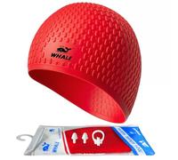 Large Swim Cap Silicone Swim Cap Keep Your Hair Dry While Swimming (Burgundy)