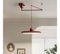 Large Swing Arm Pendant ht Modern Dimming LED Ceiling hting Fixture Round 15.7in Long Hanging Lamp 37W Cream Style Adjustable Kitcn Island hting for Bedroom Living Room Prosperous