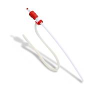 Large Syphon Pump for Easy Liquid Transfer | Durable Chemical-Resistant Plastic, Heat & Cold Proof, Long Reach Nozzle with Flow Control (Single)