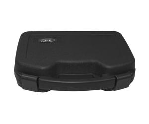 LARGE TACTICAL PLASTIC SINGLE PISTOL GUN CARRY HAND CASE LOCKABLE PADDED BLACK