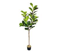 Large Tall 63" 160Cm Artificial Fiddle Leaf Fig Tree Realistic Faux Indoor Outdoor Plant For Home & Office Décor