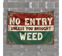Large Tapestry Restricted Access: Entry Only with Weed Tapestry Tapestries Bar Accessories for Man Cave(75X100CM)
