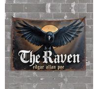 Large Tapestry The Raven: A Gothic Tale By Edgar Allan Poe Tapestry Tapestry with Words Bedroom Door Decor(75X100CM)