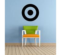 Large Target, Bullseye, Decorative Vinyl Wall Art Sticker. Mural, Decal. Home, Wall Decor. Window, Mirror (30cm Wide x 30cm high, White)