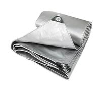 Large Tarpaulin Waterproof Heavy Duty 100 x 110 cm Weatherproof Windproof Uv-Resistant Multipurpose Tarp Easy to Wash for Garden Furniture Camping Ground Sheet Truck Cover, Silver