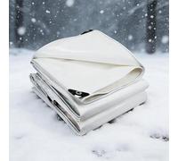 Large Tarpaulin Waterproof Heavy Duty 90 x 110 cm Weatherproof Windproof Uv-Resistant Rainproof Tarp Easy to Wash for Multipurpose Indoor Outdoor Protection, White