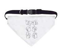 Large 'Teddy Bear Playing With A Box' Dog/Cat/Pet Bandana (PD00059690)