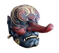 Large Tengu Japanese Mask Hand-Painted Cosplay Prop Pendant Decoration, UHand Made and Hand-Painted Lines, Restore Exquisite Character Characteristics, Present Accurately Cosplay