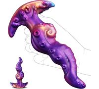 Large Tentacle Butt Plug Monster Anal Plug Sex Toys for Men, Huge Knot Fantasy Anal Dildo with Safe T-Base, Soft Silicone Wearable Buttplug Male Prostate Anal Trainer Dilator Adult Toy for Women Men