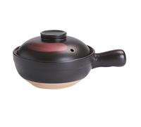 Large Terracotta Casserole Pot with Lid 3.5L Traditional Clay Cooking Pot Heat-Resistant Ceramic StewPot for Braising Roasting and Baking Oven Safe Black