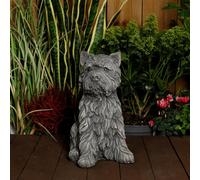 Large Terrier Dog Stone Cast Ornament
