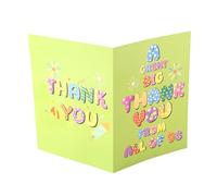 Large Thank You Card, 15.75x10.63 Inch Appreciation Jumbo Thankyou Card with Envelope School and Office Big Giant Greeting Supplies for Teacher Coworker Boss Gift (Green)