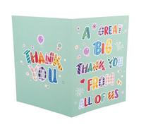 Large Thank You Card, 15.75x10.63in/40x27cm Jumbo Giant Appreciation Greeting Card with Envelope A Very Big Thank You for Teacher Boss Retirement Coworker Farewell (Green)