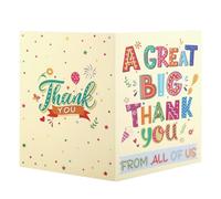 Large Thank You Card, 15.75x10.63in Big Thank You Jumbo Giant Greeting Card Farewell with Envelope From Retirement Goodbye Leaving Going Away for Boss Teacher Coach Office Colleagues