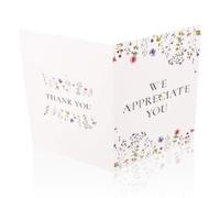 Large Thank You Card, Extra Jumbo Big Giant Size Appreciation Gratitude Greeting Gift Thankyou Card with Envelope Suitable for Leaving Farewell Boss Teacher Friends Colleagues (Floral Style)