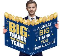 Large Thank You Card Folded Jumbo Appreciation Card Giant Farewell Greeting Gift Huge Gratitude Thank You Farewell Greeting Gift for Coworker Office Leaving Goodbye Going Away Retirement Party