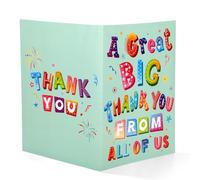 Large Thank You Card with Envelope, 40x27cm/15.7x10.6in Giant Big Appreciation Greeting Leaving Card Gifts for Boss Teacher Coach Colleague Staff Retirement Farewell (Green)