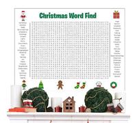 Large Thanksgiving Word Search Poster, 31.5x19.69 inches Giant Wall Game, Christmas Word Search Holiday Activity, Giant Thanksgiving Activity Poster for Families, School Apartment Dormitory