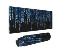 Large The Blue Binary Print Mouse Pad Office Desk Mat Keyboard pad for Gaming Office&Home,11.8 x 31.5 in