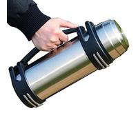 Large Thermos Flask for Travel, 3L Stainless Steel Vacuum Flask, Camping & Hiking Flasks with Handle, Large Capacity | Double Lid | Heat Preservation&Cold Preservation | Odorless (Silver, 3L)