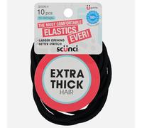 Large Thick No Damage Elastic Hair Bands Pack by Scunci