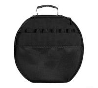 Large Thickened Griddle Carry Case for 42cm Cast Iron Skillet | 600D Oxford Camping Cookware Bag with Soft Handle and Mesh Pocket for Outdoor Grill Storage(Black)