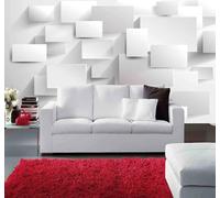 Large Three Dimensional Geometric White Checkered 3D Wallpaper Easy Install Feature Office Living Room Sofa Bedroom TV Background Wall Decoration-430cm×300cm