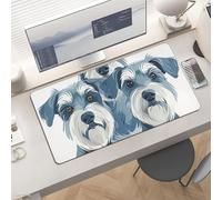 Large Three Small Dogs Desk Mat 24x12 Inch Waterproof Non-Slip Rubber Desk Pad for Office Home Gaming Remote Work Foldable Portable Mousepad for Keyboard Laptop Desktop Accessories