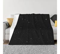 Large Throw Blankets for Couch 200x150cm, Black Glitter Fleece, Soft Anti-Pilling Blankets For Bed Sofa, Warm Fleece Blanket for Adults, Travel, Cozy Heavyweight Blanket for Cold Weather & Home