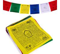 Large Tibetan Prayer Flags - 10"" x 12"" Traditional Hand Printed Cotton Flags | Handmade in Nepal Wind Horse Flags