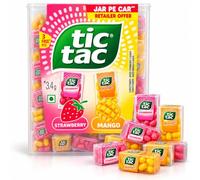 Large Tic Tac sweets tub - 75 Strawberry & Mango Tictacs | stocking fillers mint sweets sweet gifts mints multipack sweet tub christmas treats orange confectionery