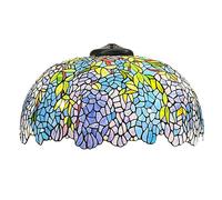 Large Tiffany Style Stained Glass Lamp Shade Replacement for Floor, Table, and Desk Lamps, Enhances Reading Lighting with Elegant Design