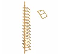 Large Tile Display Stand for Wooden Board Samples, 14 Card Slot Holder, Glass Wall Shelf for Retail & Trade Shows