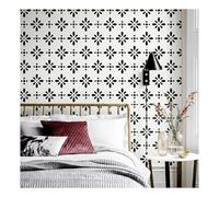 Large Tile Stencil for Painting Floors, Walls, 35cmX70cm Reusable Star Motif Geometric Template for DIY Modern Farmhouse Decor, Kitchen Backsplash DIY, Bathroom