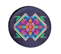 Large Tire Cover Replacement Tire Cover Neon Color Pattern 36 Inch Oxford Wheel Protector Travel Accessories Waterproof Dustproof Tire Covers for RV
