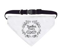 Large 'Together Forever Wedding Rings' Dog/Cat/Pet Bandana (PD00057114)