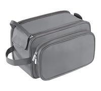Large Toiletry Bag for Men, PU Leather Travel Toiletry Organizer, Dopp Kit Water-Resistant Shaving Bag for Toiletries Accessories Toiletries Organizer Cosmetic Bags, Grey, XL, Toiletry Bag