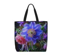 Large Tote Bag for Women Zipper Shoulder Bag Lightweight Polyester Handbag | Black And White Horses Running Printed Shopping Bags With Inner Pocket For Work Shopping Gym Travel