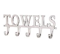 Large Towel Holder Rack 5 Hooks Towels Hand Crafted Bathroom Hanger Surface Polished Aluminium