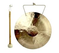 Large Traditional Copper Gong - Chinese Feng Shui Percussion Instrument for Meditation and Musical Performances(22CM)