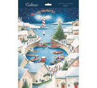 Large Traditional Picture Advent Calendar Harbour Boats Christmas Countdown Gift - Caltime - By Caltime - Festive Design, Family Fun, Eco-Friendly, Advent Celebrations, 24 Doors To Open